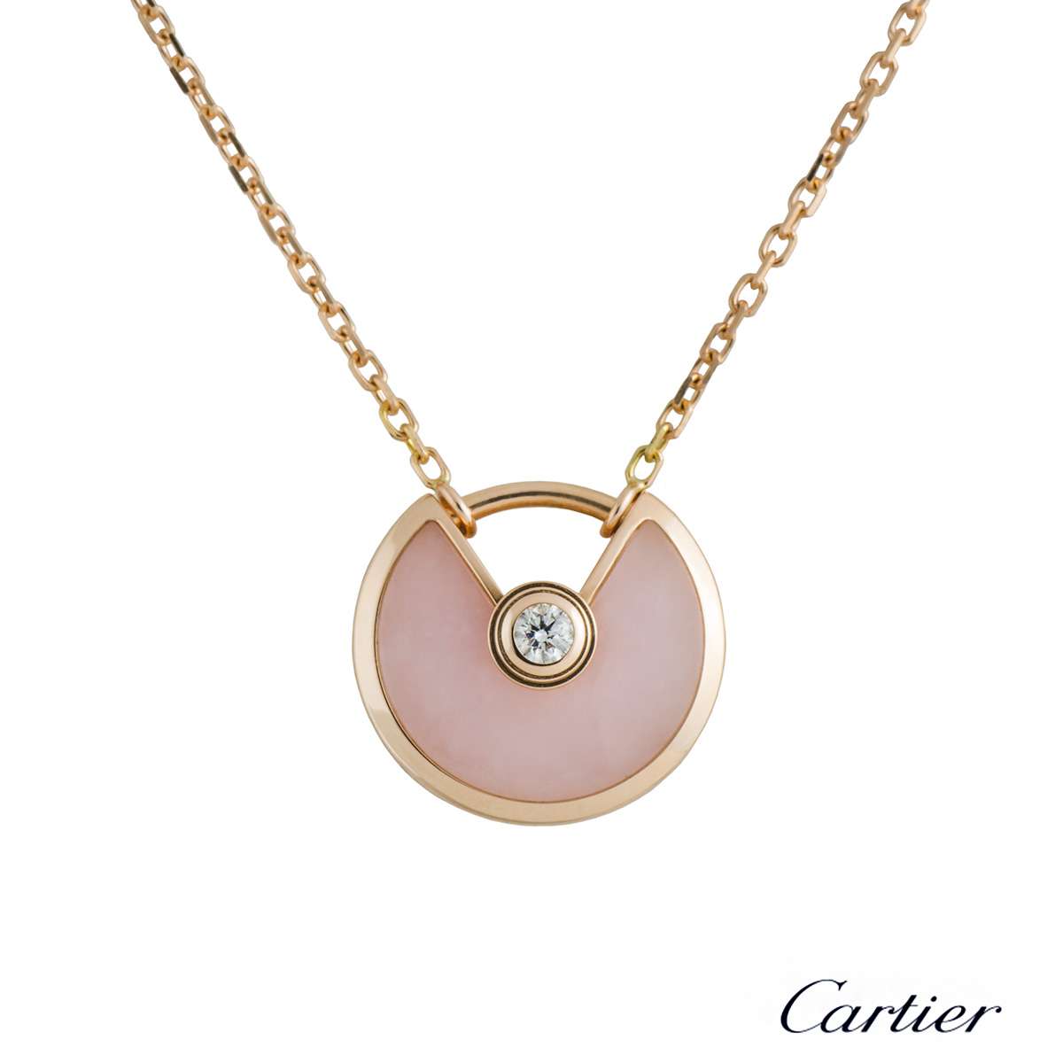 cartier pink opal amulette